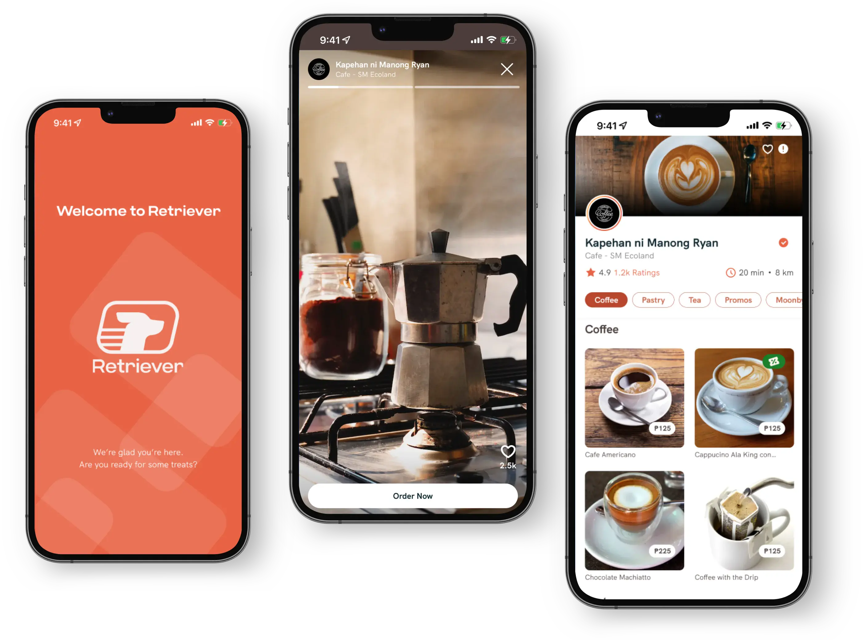 Retriever app screens